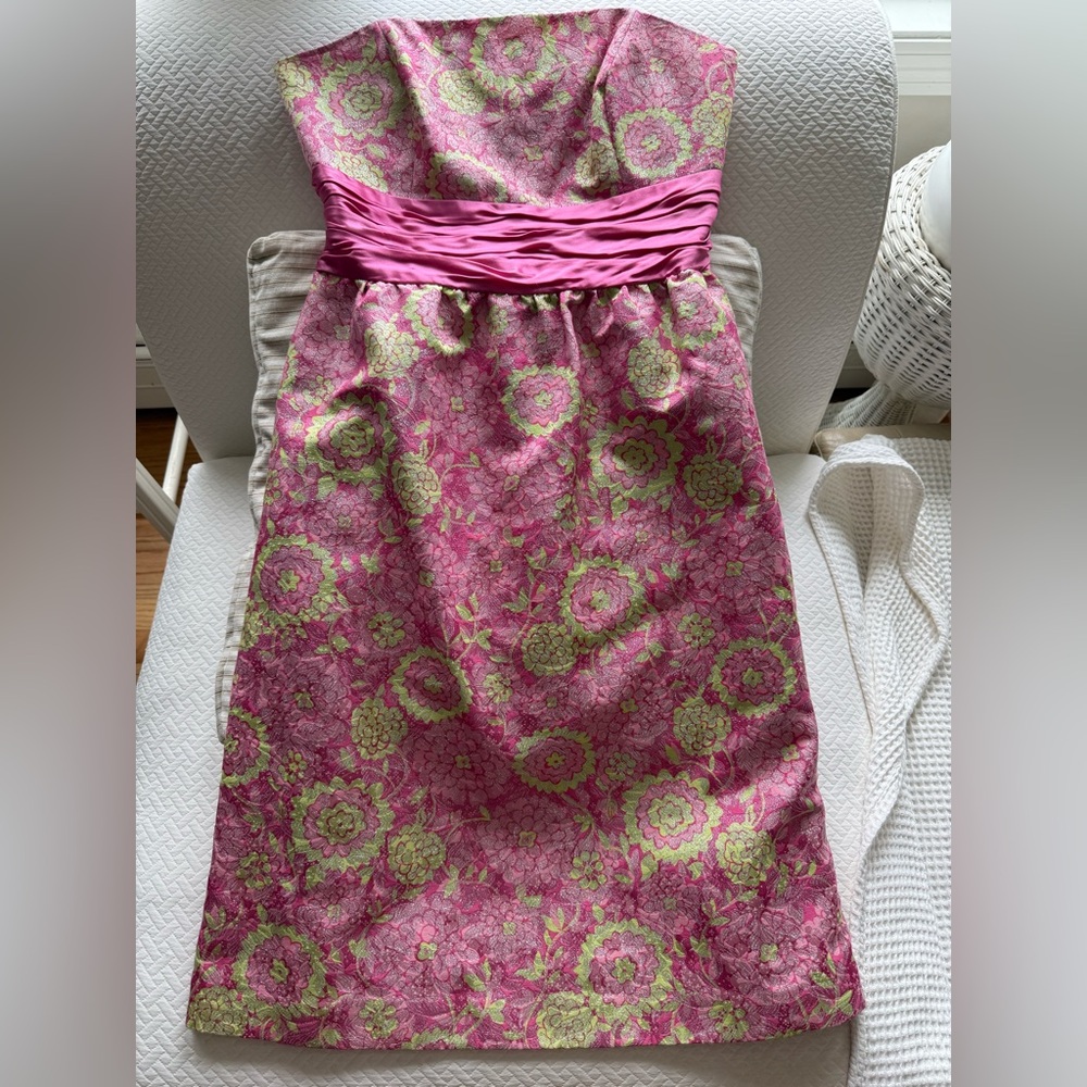 Lilly Pulitzer Silk Strapless Cocktail Dress. Pristine condition, worn once.